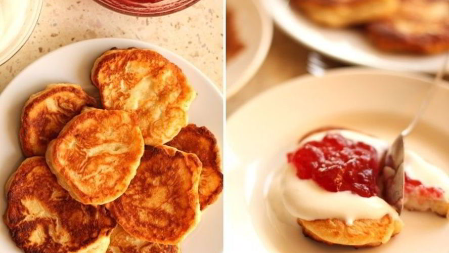 Рецепт низкокалорийные сырники с яблоками и корицей