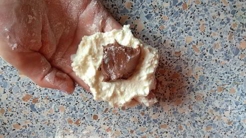 сырники с шоколадной пастой