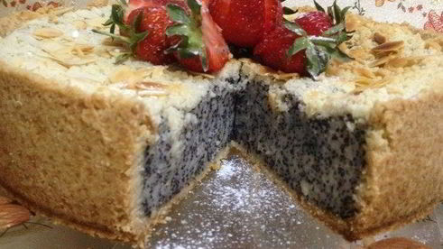 творожник с маком и миндалем