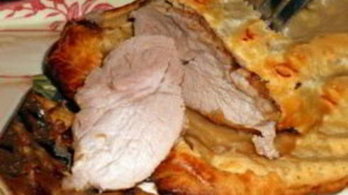 слоеное тесто со свининой