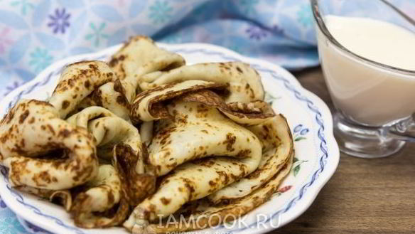 Рецепт Тесто для блинов на кефире