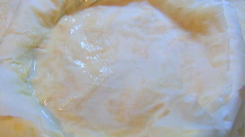 яблочно-карамельный пирог с тестом фило