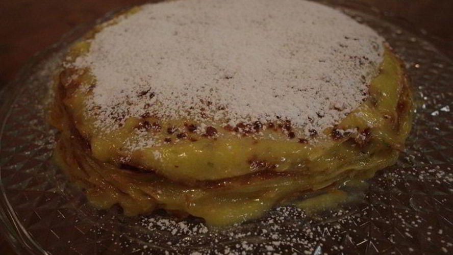 Рецепт блинный торт с лимонным кремом