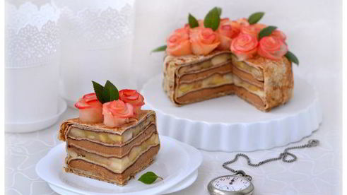 блинный торт весеннее настроение