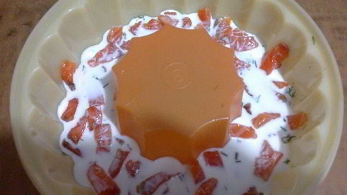 лососево-креветочный торт