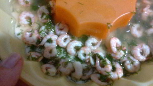 лососево-креветочный торт