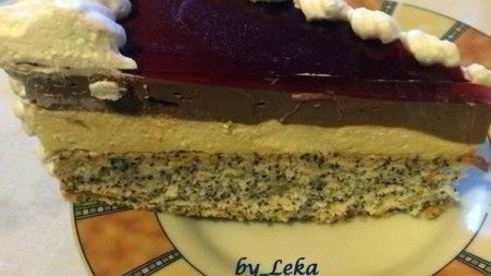 маковый торт с баварскими муссами