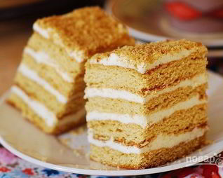 Медовый торт с заварным кремом