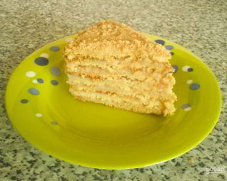 Песочный торт с заварным кремом