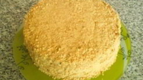 песочный торт с заварным кремом