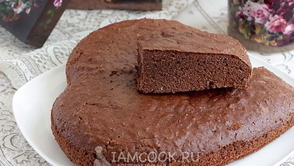 Рецепт Шоколадный бисквит со сливочным маслом