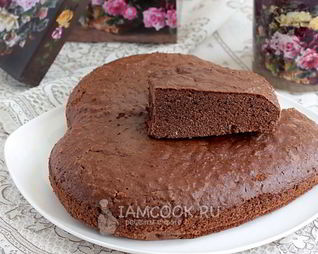 Шоколадный бисквит со сливочным маслом