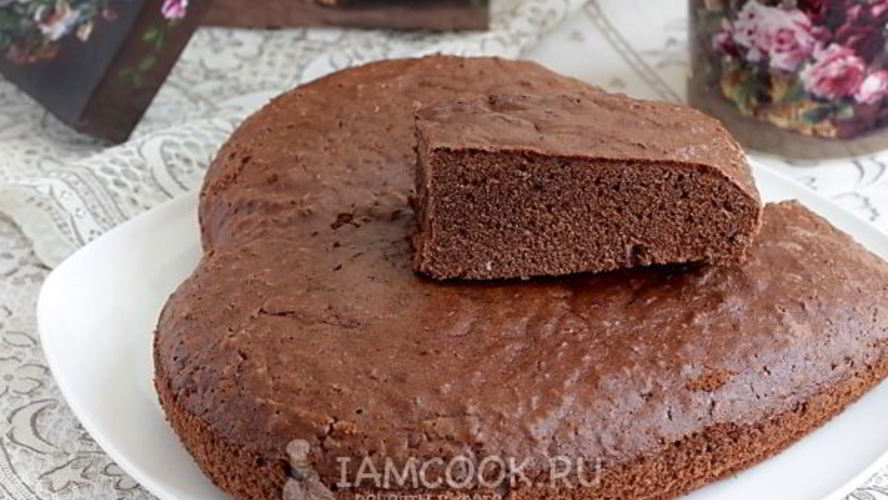 Рецепт шоколадный бисквит со сливочным маслом