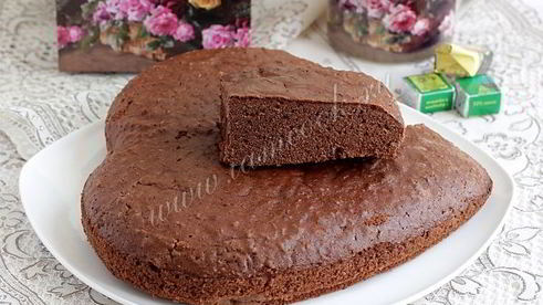 шоколадный бисквит со сливочным маслом