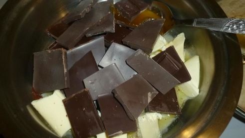 шоколадный торт с медовой нугой