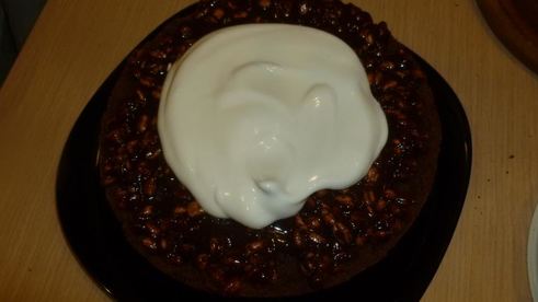 шоколадный торт с медовой нугой