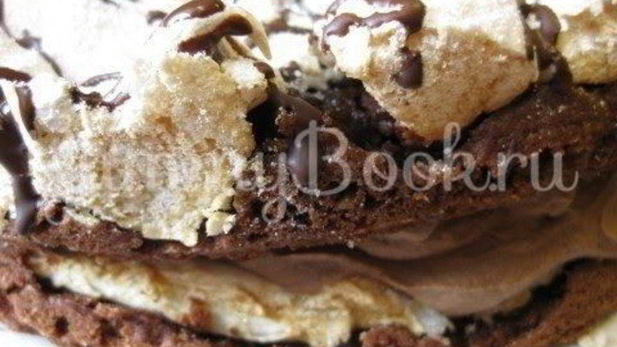 Рецепт шоколадный торт с меренгой и маскарпоне