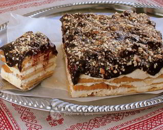 Торт из печенья и творога