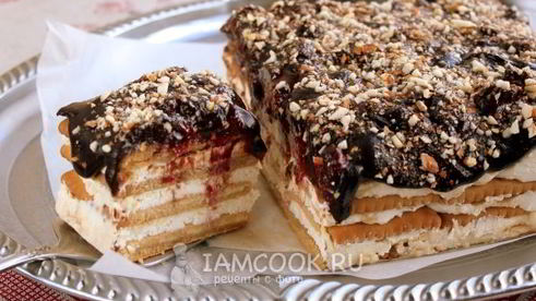 торт из печенья и творога
