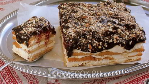 торт из печенья и творога