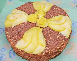 Торт Королевский с маком, орехами, изюмом