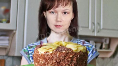 торт королевский с маком, орехами, изюмом