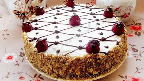 торт малинка в сметане