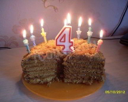 Торт медовик с молоком сгущенным