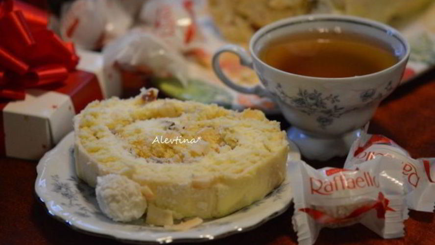 Рецепт торт-рулет рафаэлло