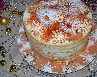 Торт Сливочные снежинки