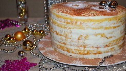 торт сливочные снежинки