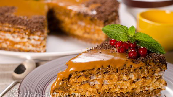 Рецепт Вафельный торт со сгущенкой