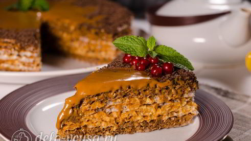 вафельный торт со сгущенкой