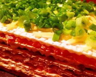 Закусочный селедочный торт