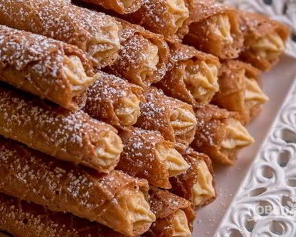 Вафли с вареной сгущенкой