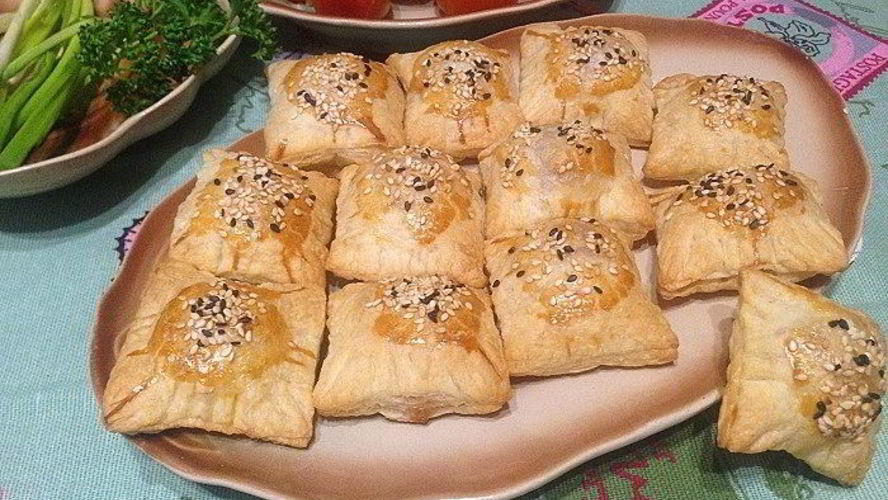 Рецепт закусочные слойки с паштетом