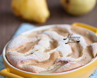 Грушевая запеканка c фундуком