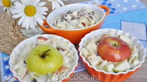 лапшевник детский с яблоком и изюмом