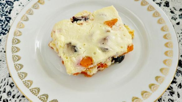 Рецепт Нежная тыквенная запеканка c сухофруктами