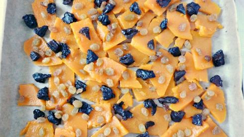 нежная тыквенная запеканка c сухофруктами