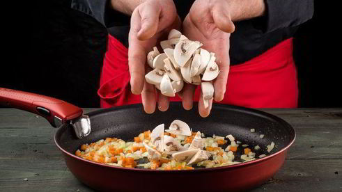 рисовая запеканка с грибами