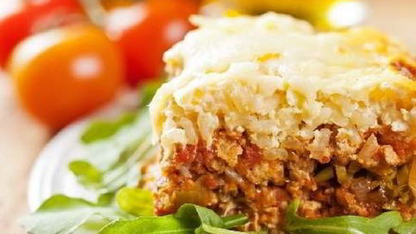 Рецепт Рисовая запеканка с индейкой