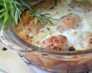 Рисовая запеканка с куриными шариками