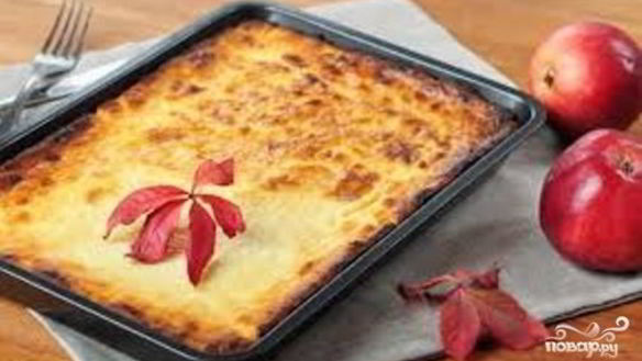 Рецепт Творожная запеканка со сгущенкой