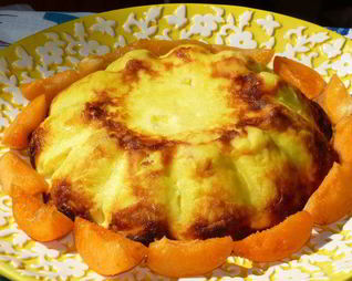 Творожная запеканка-суфле с абрикосами