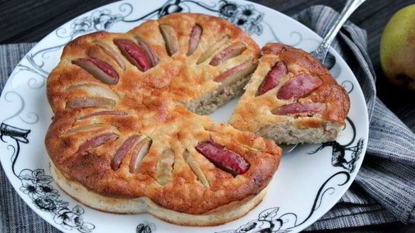 Рецепт Запеканка из домашнего творога и бурого риса с яблоками