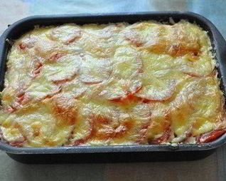 Запеканка из кабачков с фаршем