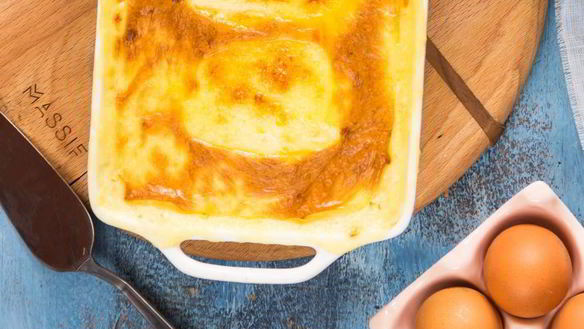 Рецепт Запеканка из копченой рыбы и брынзы