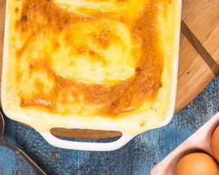 Запеканка из копченой рыбы и брынзы