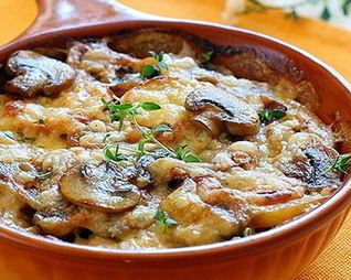 Запеканка из куриного филе с шампиньонами